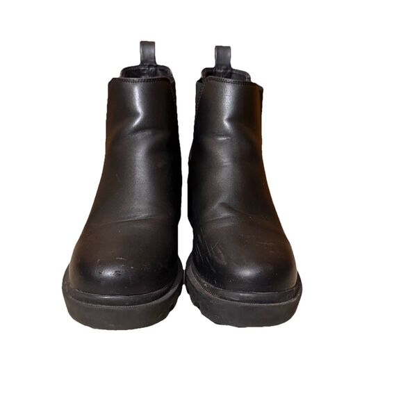 Steve Madden Womens Boot Ladies Fashion Ankle Bootie Black Chunky Heel 10 - Picture 2 of 5